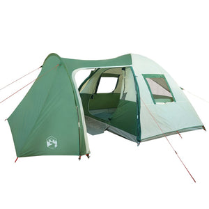 Tenda da Campeggio 6 Persone Verde 466x342x200 cm Taffetà 185T 94353