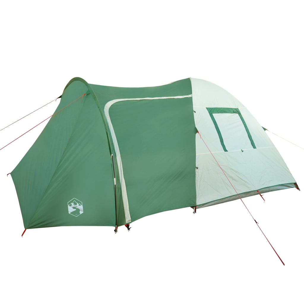 Tenda da Campeggio 6 Persone Verde 466x342x200 cm Taffetà 185T 94353