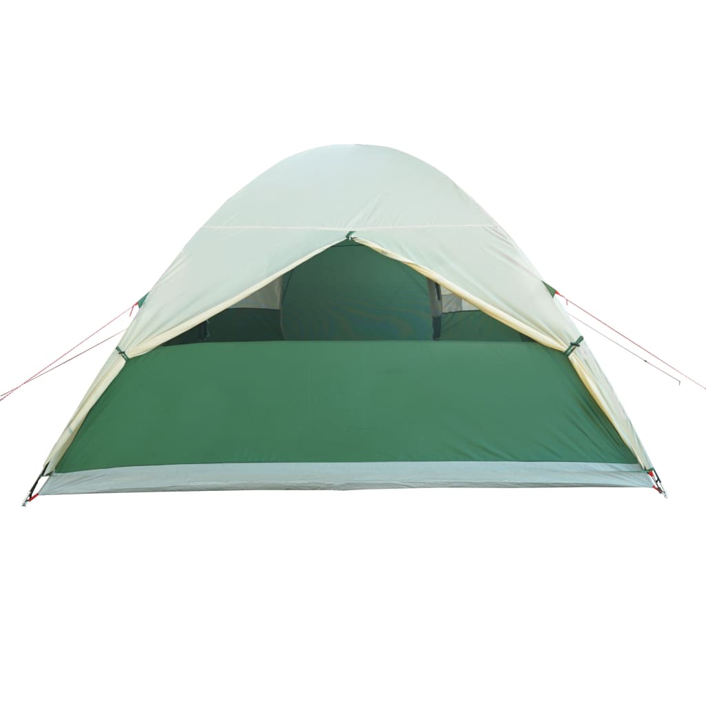 Tenda da Campeggio 6 Persone Verde 466x342x200 cm Taffetà 185T 94353