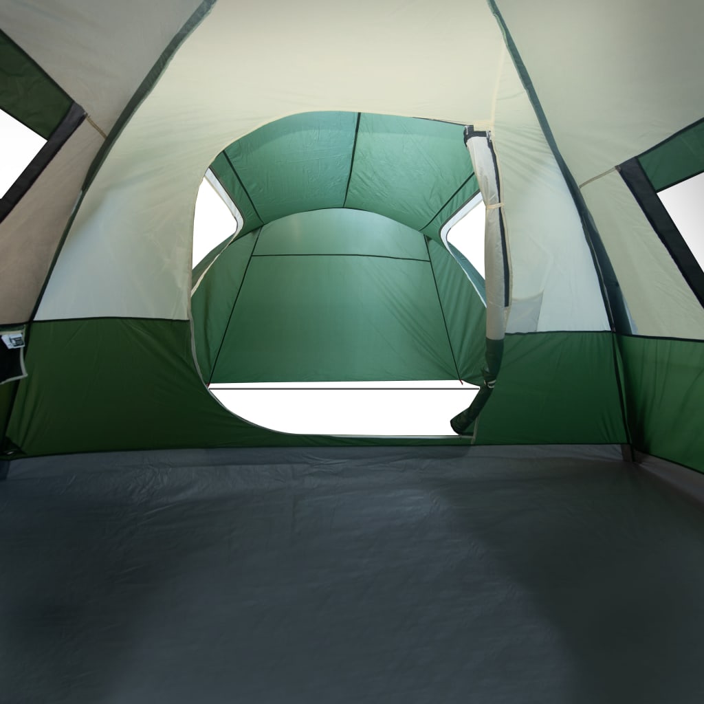 Tenda da Campeggio 6 Persone Verde 466x342x200 cm Taffetà 185T 94353