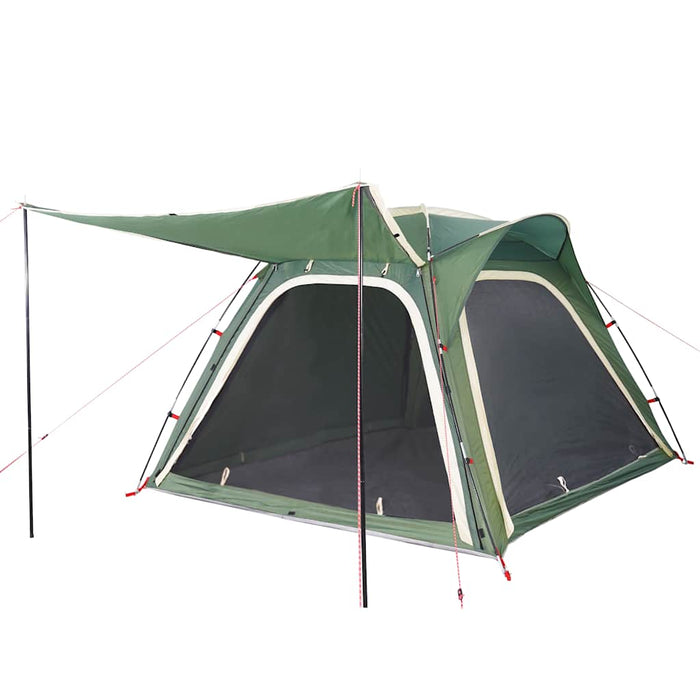 Tenda Campeggio 4 Persone Verde Rilascio Rapido Impermeabile 94356