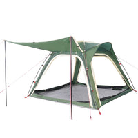 Tenda Campeggio 4 Persone Verde Rilascio Rapido Impermeabile 94356