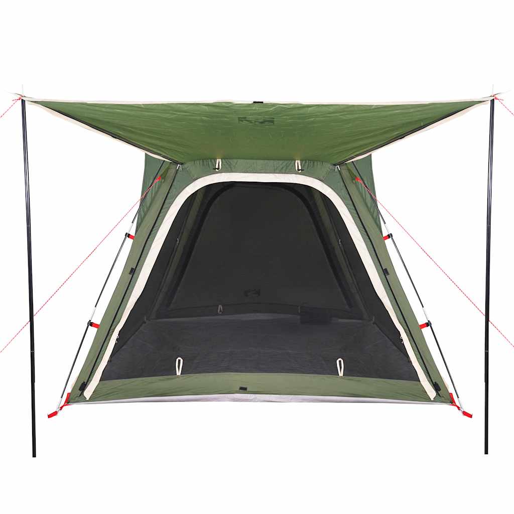 Tenda Campeggio 4 Persone Verde Rilascio Rapido Impermeabile 94356