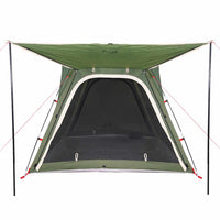 Tenda Campeggio 4 Persone Verde Rilascio Rapido Impermeabile 94356