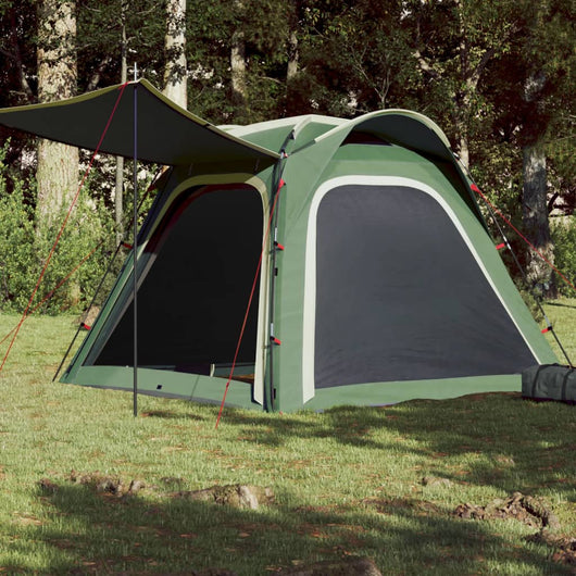 Tenda da Campeggio 4 Persone Verde 240x221x160 cm Taffetà 185T 94356