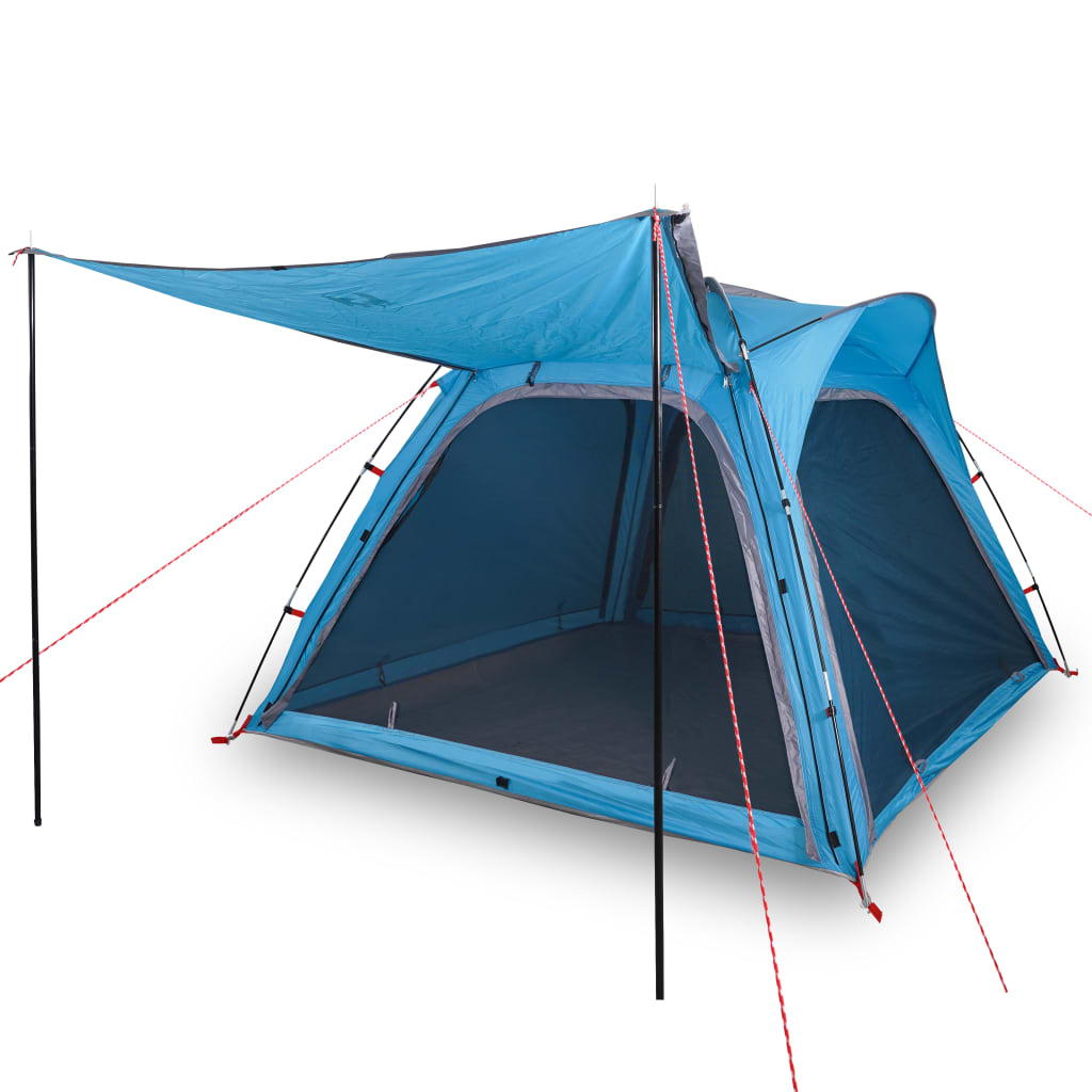 Tenda da Campeggio 4 Persone Blu 240x221x160 cm Taffetà 185T 94357