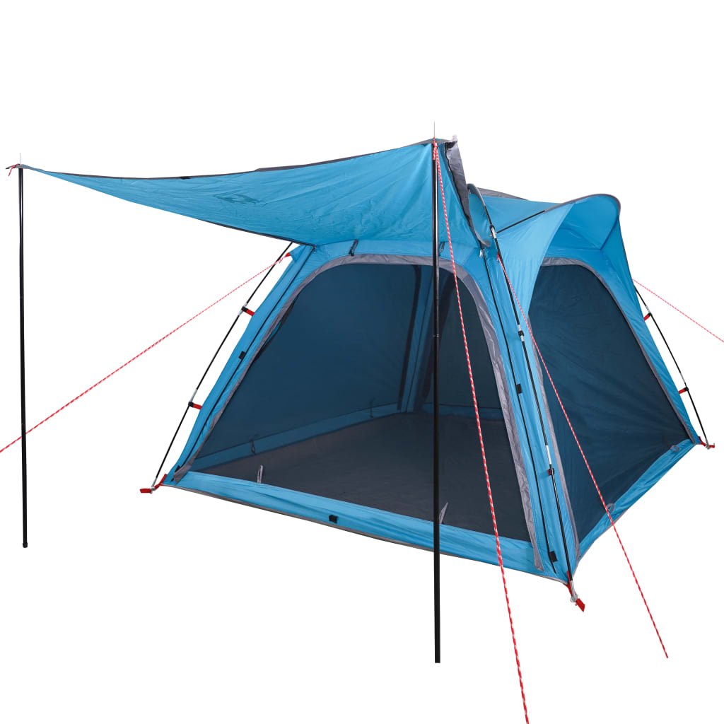 Tenda da Campeggio 4 Persone Blu 240x221x160 cm Taffetà 185T 94357