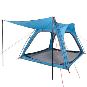 Tenda da Campeggio 4 Persone Blu 240x221x160 cm Taffetà 185T 94357