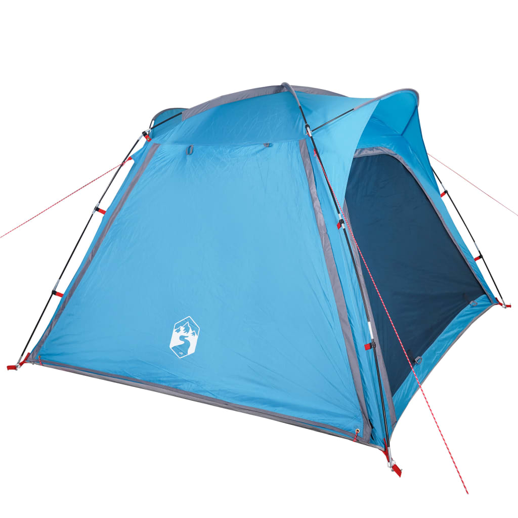 Tenda da Campeggio 4 Persone Blu 240x221x160 cm Taffetà 185T 94357