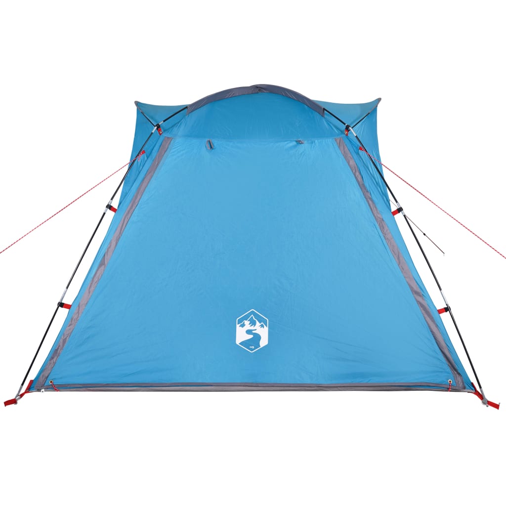 Tenda da Campeggio 4 Persone Blu 240x221x160 cm Taffetà 185T 94357