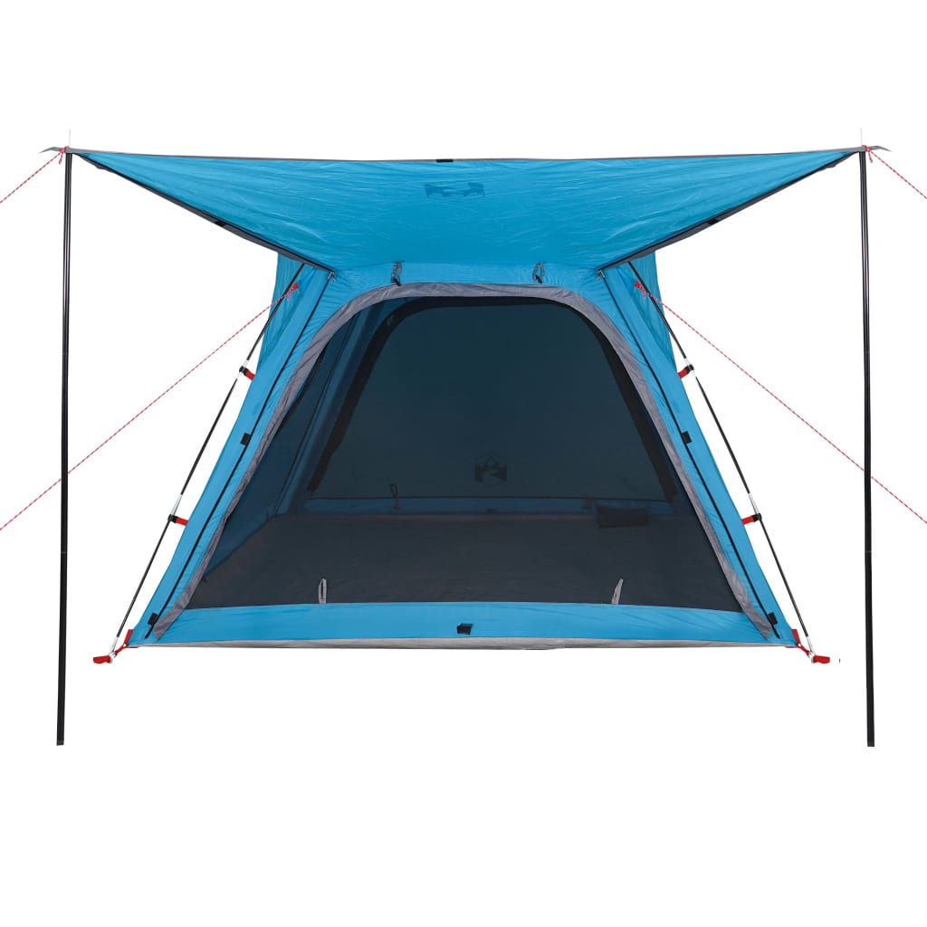 Tenda da Campeggio 4 Persone Blu 240x221x160 cm Taffetà 185T 94357