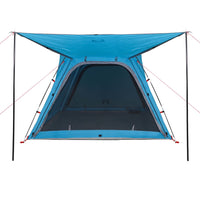 Tenda da Campeggio 4 Persone Blu 240x221x160 cm Taffetà 185T 94357