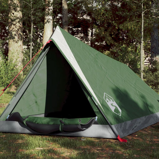 Tenda da Campeggio 2 Persone Verde 200x120x88/62cm Taffetà 185T 94362