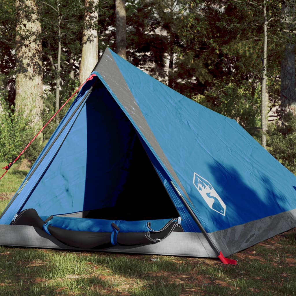 Tenda da Campeggio 2 Persone Blu 200x120x88/62 cm Taffetà 185T 94363