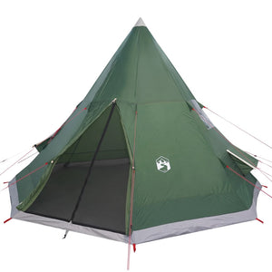 Tenda da Campeggio 4 Persone Verde 367x367x259 cm Taffetà 185T 94380