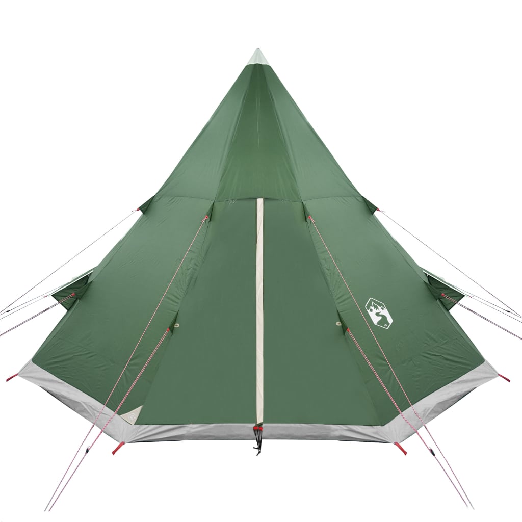 Tenda da Campeggio Tipi per 4 Persone Verde Impermeabile 94380