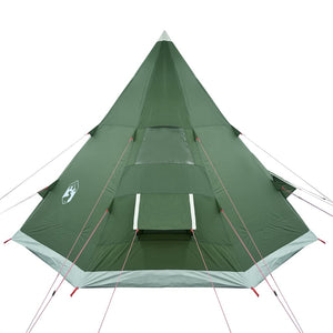 Tenda da Campeggio 4 Persone Verde 367x367x259 cm Taffetà 185T 94380