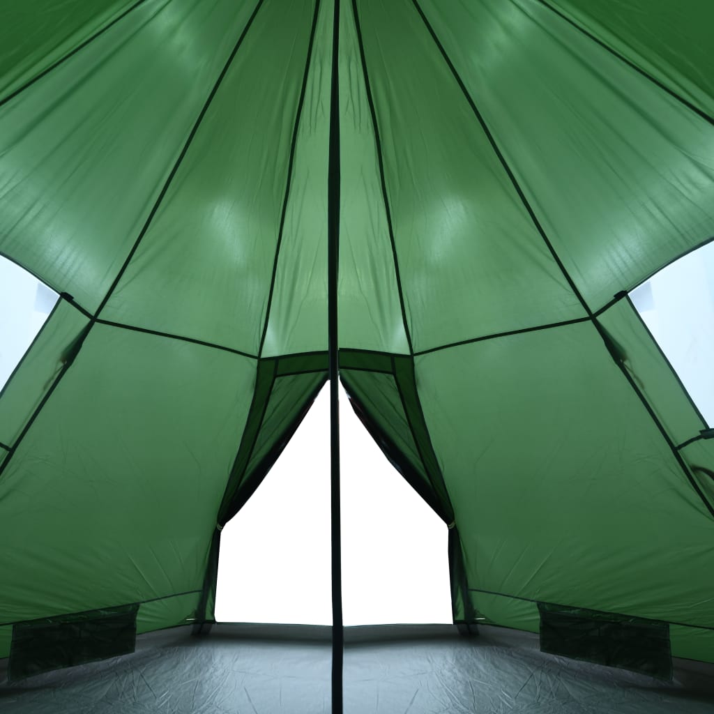 Tenda da Campeggio Tipi per 4 Persone Verde Impermeabile 94380