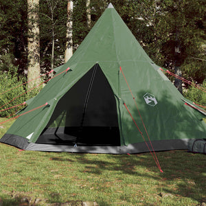 Tenda da Campeggio Tipi per 4 Persone Verde Impermeabile 94380