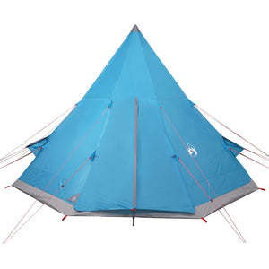 Tenda da Campeggio 4 Persone Blu 367x367x259 cm Taffetà 185T 94381