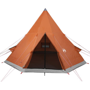 Tenda da Campeggio Tipi 4 Persone Arancione Impermeabile 94382