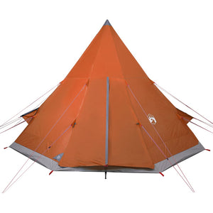 Tenda Campeggio 4Persone Grigia e Arancione 367x367x259 Taffetà 94382