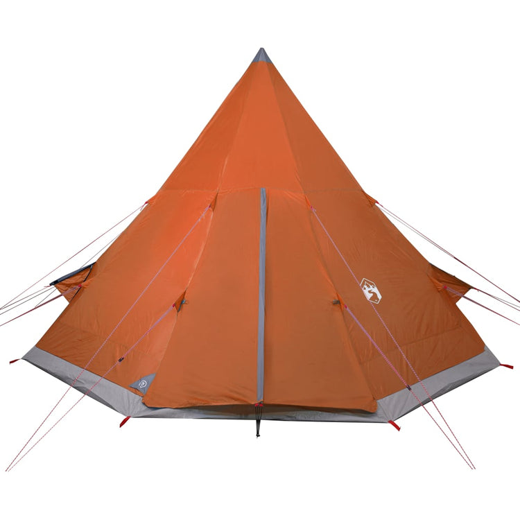 Tenda Campeggio 4Persone Grigia e Arancione 367x367x259 Taffetà 94382