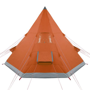 Tenda da Campeggio Tipi 4 Persone Arancione Impermeabile 94382