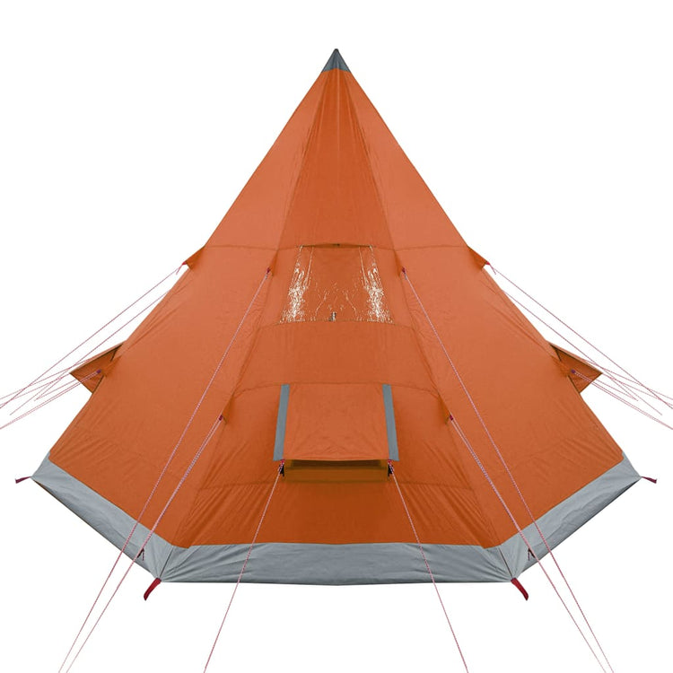 Tenda Campeggio 4Persone Grigia e Arancione 367x367x259 Taffetà 94382