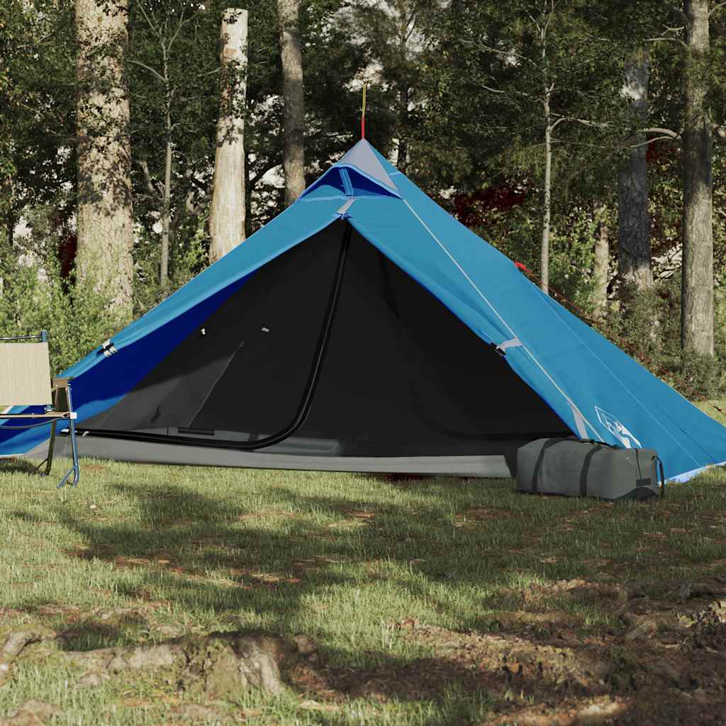 Tenda da Campeggio 1 Persona Blu 255x153x130 cm Taffetà 185T 94384