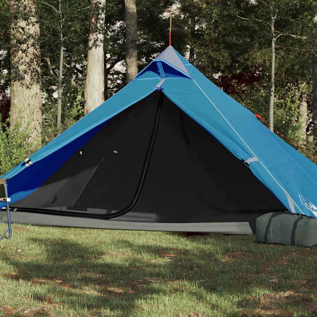 Tenda da Campeggio 1 Persona Blu 255x153x130 cm Taffetà 185T 94384