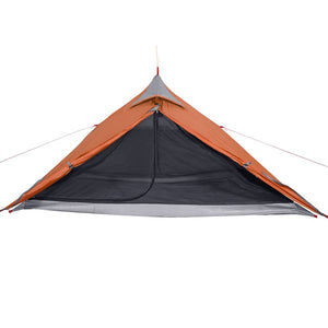 Tenda 1 Persona Grigia e Arancione 255x153x130 cm Taffetà 185T 94385