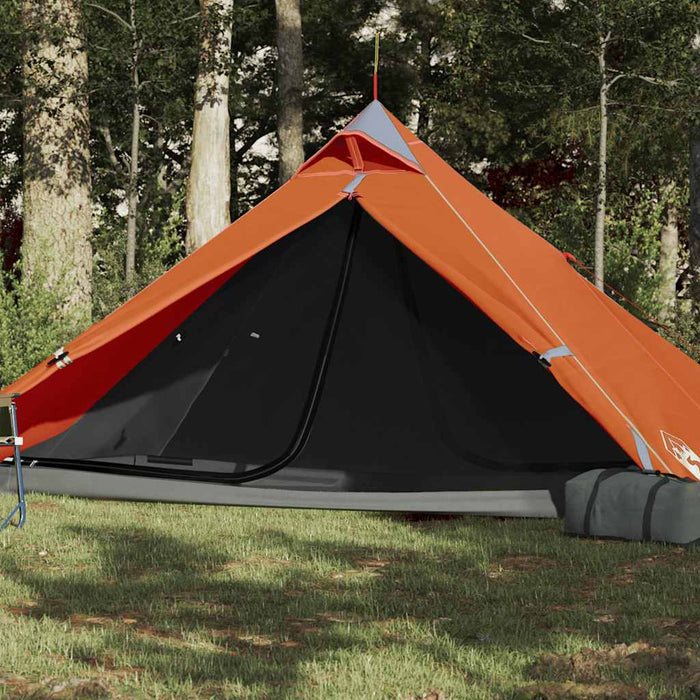 Tenda 1 Persona Grigia e Arancione 255x153x130 cm Taffetà 185T 94385