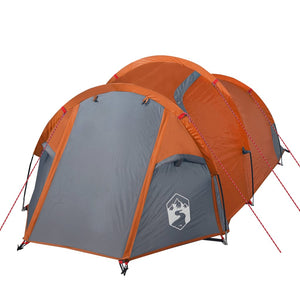 Tenda Campeggio 4Persone Grigia e Arancione 360x135x105 Taffetà 94388