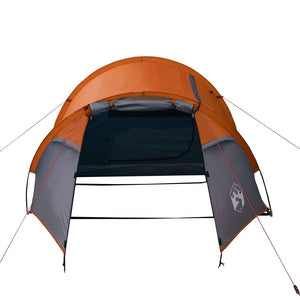 Tenda Campeggio 4Persone Grigia e Arancione 360x135x105 Taffetà 94388