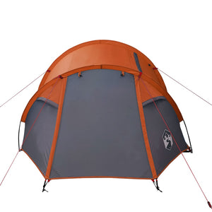 Tenda Campeggio 4Persone Grigia e Arancione 360x135x105 Taffetà 94388