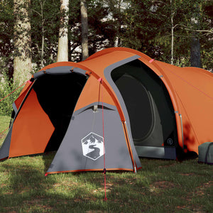 Tenda Campeggio 4Persone Grigia e Arancione 360x135x105 Taffetà 94388