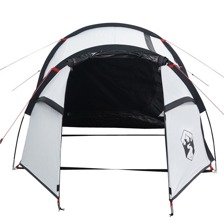 Tenda da Campeggio 4 Persone Bianca 360x135x105 cm Taffetà 185T 94389