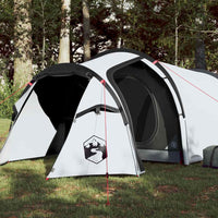 Tenda da Campeggio 4 Persone Bianca 360x135x105 cm Taffetà 185T 94389