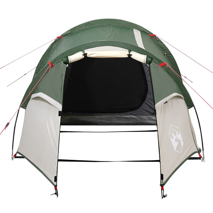 Tenda da Campeggio 3 Persone Verde 370x185x116 cm Taffetà 185T 94390