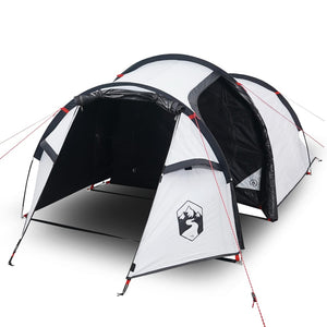 Tenda da Campeggio 3 Persone Bianca 370x185x116 cm Taffetà 190T 94393