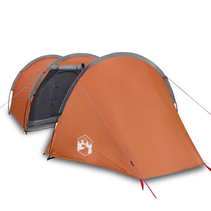 Tenda Campeggio 4Persone Grigia e Arancione 405x170x106 Taffetà 94396