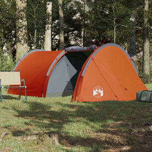 Tenda Campeggio 4Persone Grigia e Arancione 405x170x106 Taffetà 94396