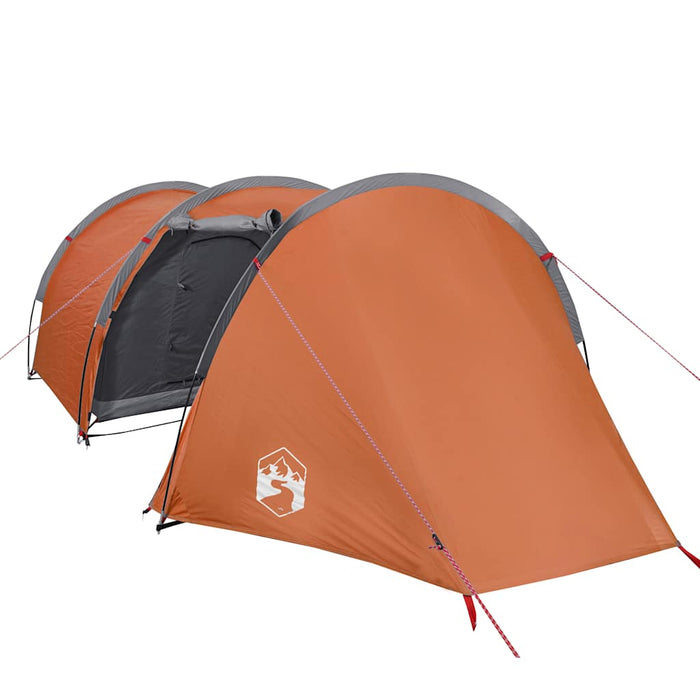 Tenda Campeggio 4Persone Grigia e Arancione 405x170x106 Taffetà 94396