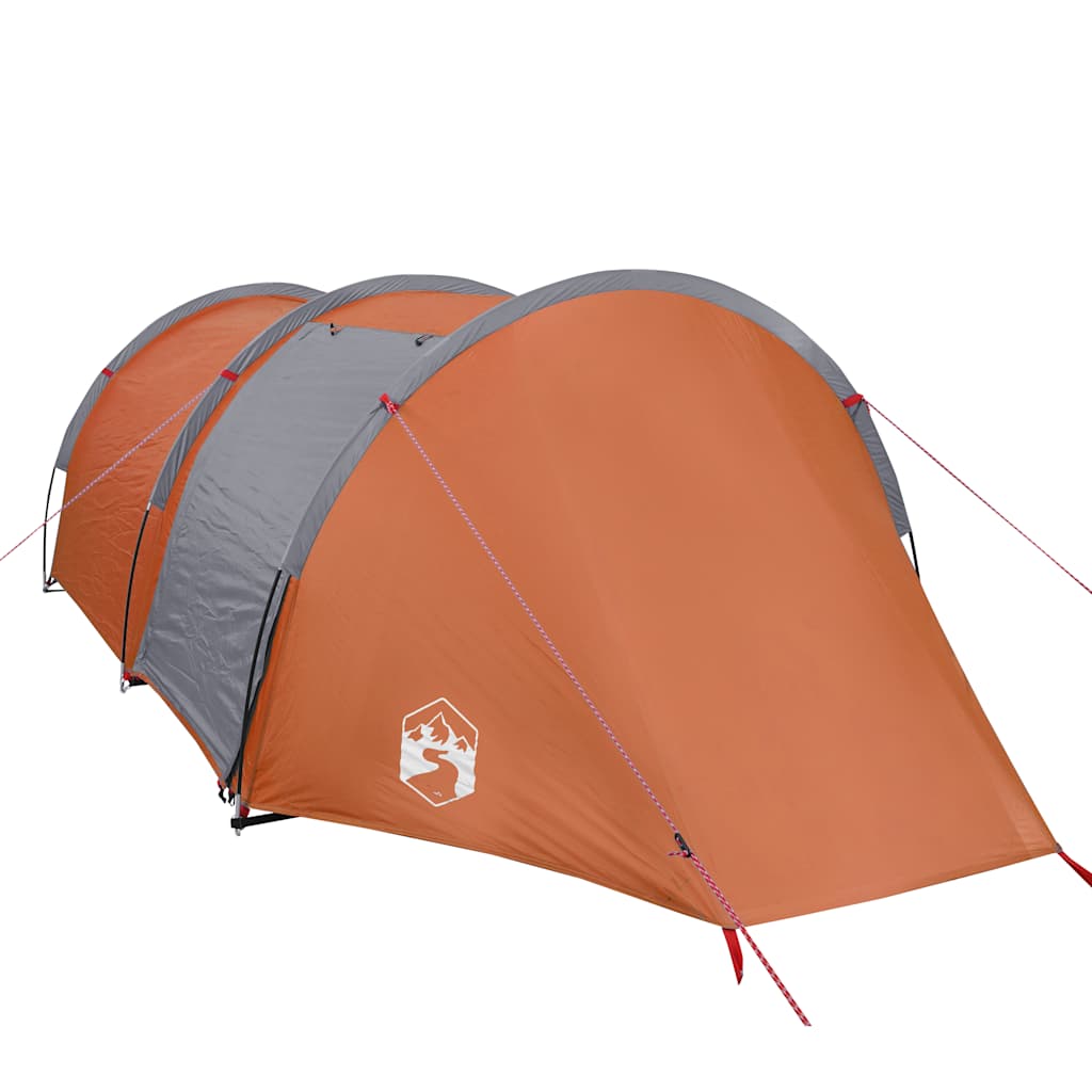 Tenda Campeggio 4Persone Grigia e Arancione 405x170x106 Taffetà 94396