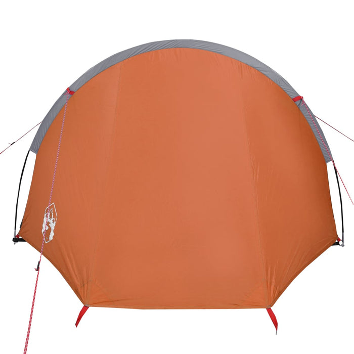 Tenda Campeggio 4Persone Grigia e Arancione 405x170x106 Taffetà 94396