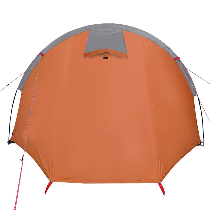 Tenda Campeggio 4Persone Grigia e Arancione 405x170x106 Taffetà 94396