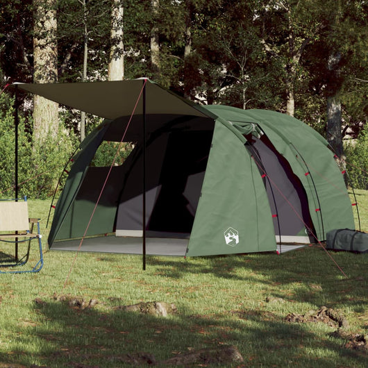 Tenda da Campeggio 4 Persone Verde 420x260x153 cm Taffetà 185T 94397