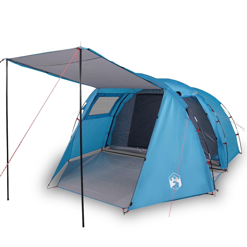 Tenda da Campeggio 4 Persone Blu 420x260x153 cm Taffetà 185T 94398