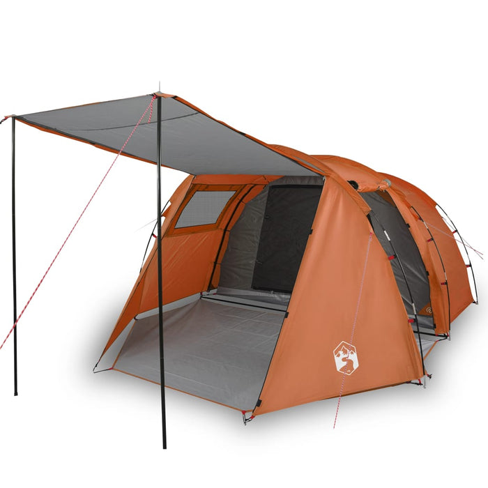 Tenda Campeggio 4Persone Grigia e Arancione 420x260x153 Taffetà 94399